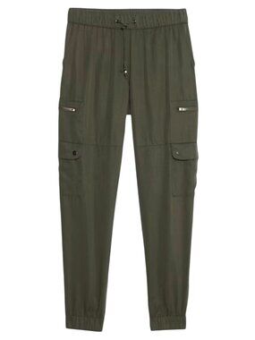 Banana Republic Factory Tencel Cargo Jogger Pants Utility Green M NWT